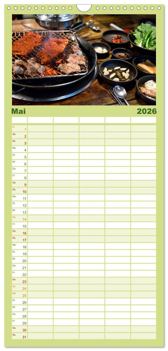 So schmeckt Südkorea: Kreative koreanische Küche (CALVENDO Familienplaner 2026)