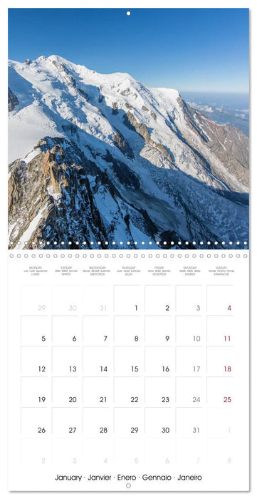 Dominant peaks of the Alps (CALVENDO Monthly Calendar 2026)