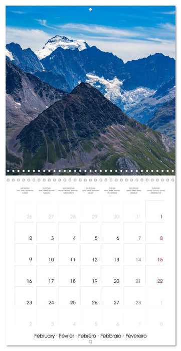 Dominant peaks of the Alps (CALVENDO Monthly Calendar 2026)