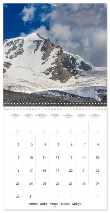 Dominant peaks of the Alps (CALVENDO Monthly Calendar 2026)