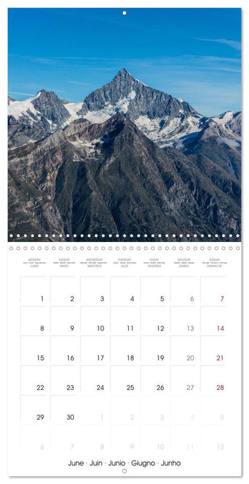 Dominant peaks of the Alps (CALVENDO Monthly Calendar 2026)