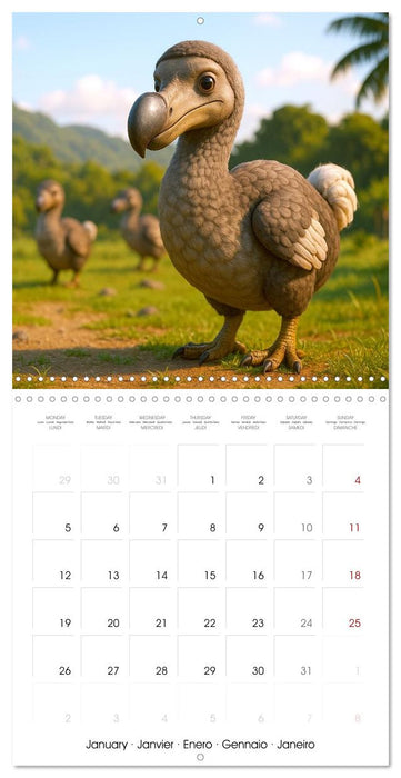 Species of the Past (CALVENDO Monthly Calendar 2026)