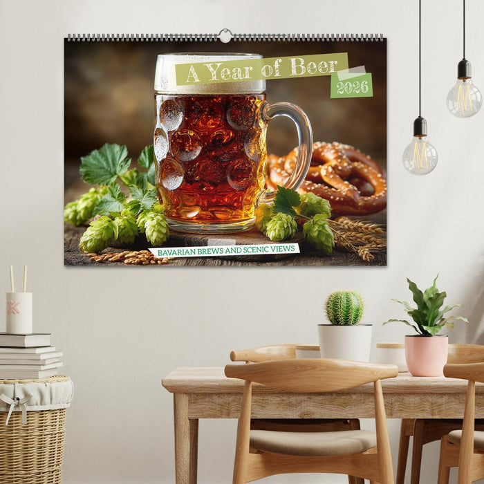 A Year of Beer - Bavarian Brews and Scenic Views (CALVENDO Monthly Calendar 2026)