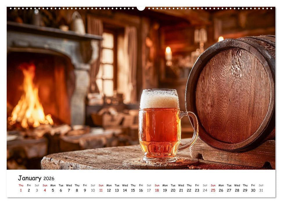 A Year of Beer - Bavarian Brews and Scenic Views (CALVENDO Monthly Calendar 2026)