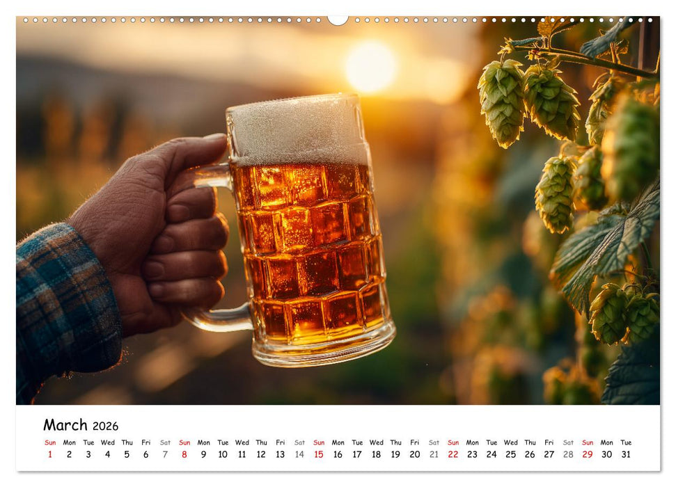 A Year of Beer - Bavarian Brews and Scenic Views (CALVENDO Monthly Calendar 2026)