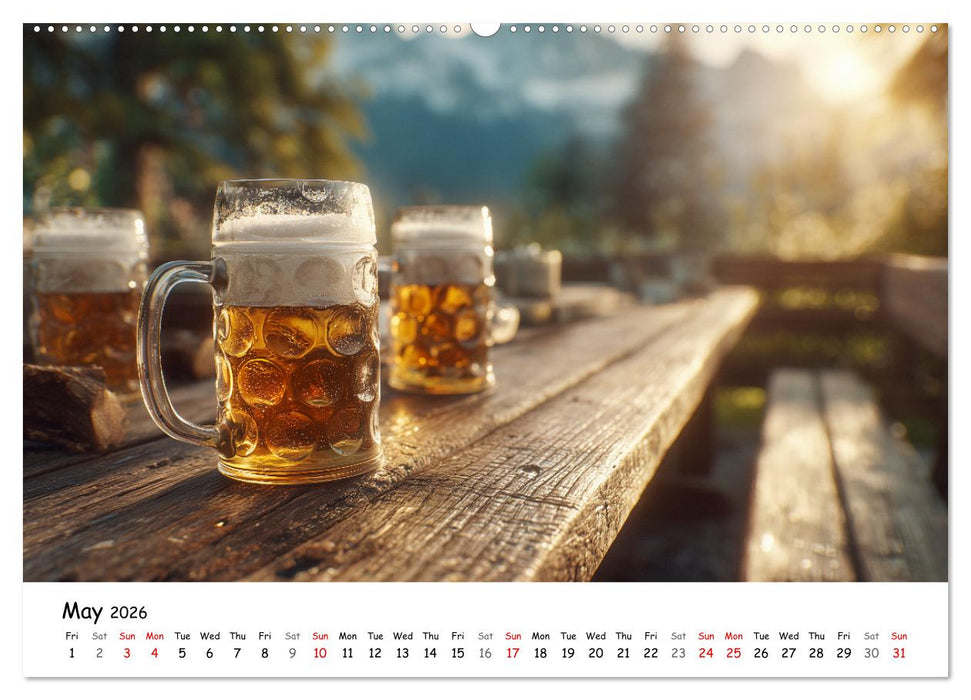 A Year of Beer - Bavarian Brews and Scenic Views (CALVENDO Premium-Calendar 2026)