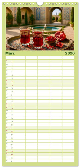 Teezeremonien aus aller Welt (CALVENDO Familienplaner 2026)