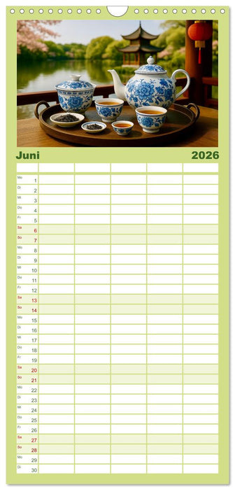 Teezeremonien aus aller Welt (CALVENDO Familienplaner 2026)