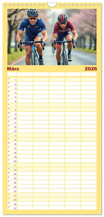 Kilometerkiller - Rennrad-Power im Jahresverlauf (CALVENDO Familienplaner 2026)