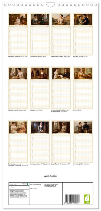 Jane Austen (CALVENDO Familienplaner 2026)