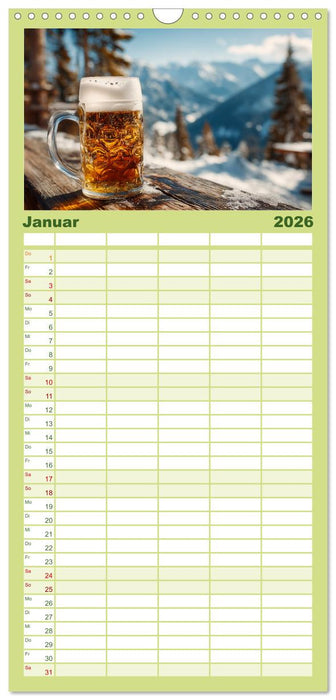 Bier im Blut - Maß für Maß durchs Männerjahr (CALVENDO Familienplaner 2026)