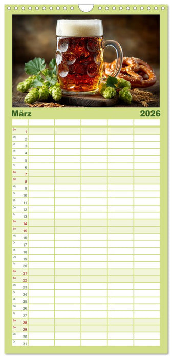 Bier im Blut - Maß für Maß durchs Männerjahr (CALVENDO Familienplaner 2026)