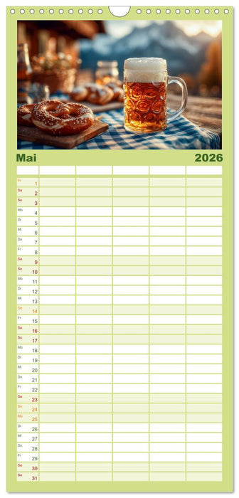 Bier im Blut - Maß für Maß durchs Männerjahr (CALVENDO Familienplaner 2026)