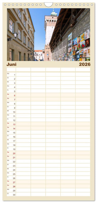 Krakau. Ein Spaziergang durch Polens kulturelles Herz (CALVENDO Familienplaner 2026)