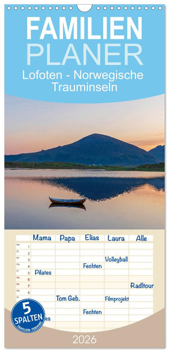 Lofoten - Norwegische Trauminseln (CALVENDO Familienplaner 2026)