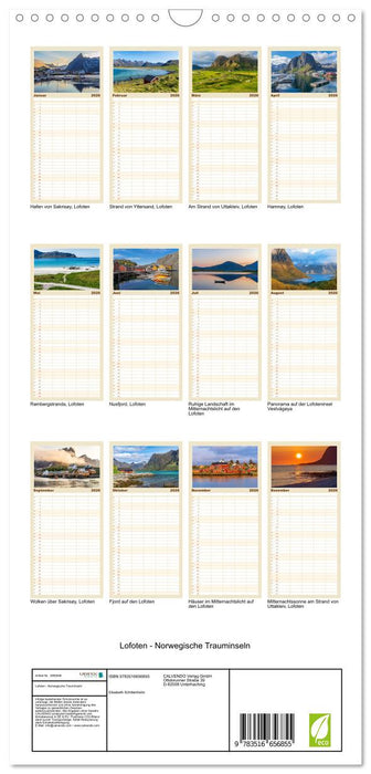 Lofoten - Norwegische Trauminseln (CALVENDO Familienplaner 2026)