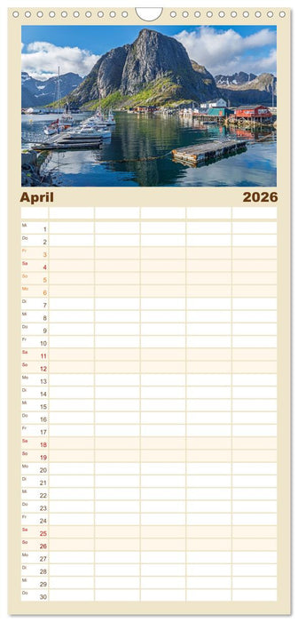 Lofoten - Norwegische Trauminseln (CALVENDO Familienplaner 2026)