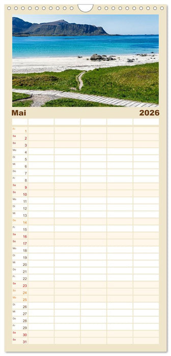 Lofoten - Norwegische Trauminseln (CALVENDO Familienplaner 2026)