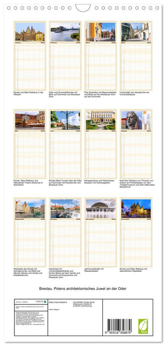 Breslau. Polens architektonisches Juwel an der Oder (CALVENDO Familienplaner 2026)