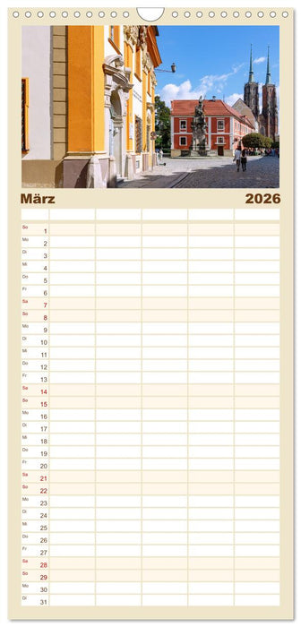 Breslau. Polens architektonisches Juwel an der Oder (CALVENDO Familienplaner 2026)