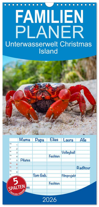 Unterwasserwelt Christmas Island (CALVENDO Familienplaner 2026)