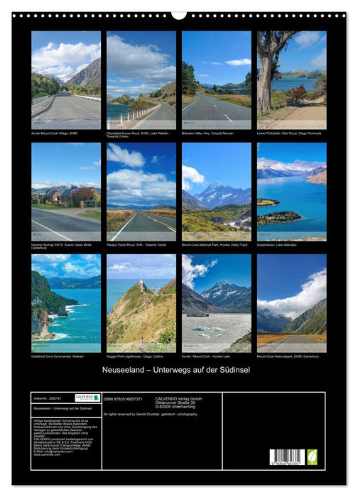 Neuseeland – Unterwegs auf der Südinsel (CALVENDO Wandkalender 2026)