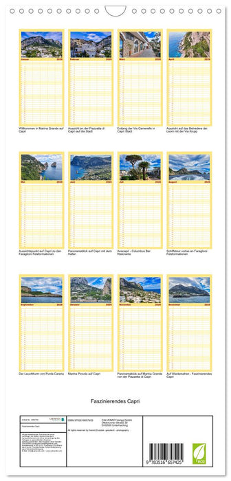 Faszinierendes Capri (CALVENDO Familienplaner 2026)