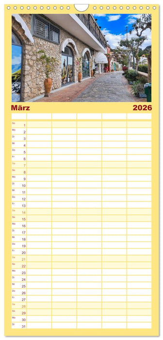 Faszinierendes Capri (CALVENDO Familienplaner 2026)