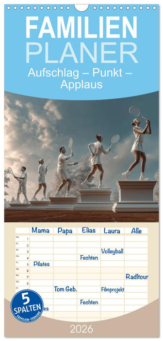 Aufschlag – Punkt – Applaus (CALVENDO Familienplaner 2026)