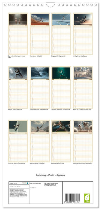 Aufschlag – Punkt – Applaus (CALVENDO Familienplaner 2026)