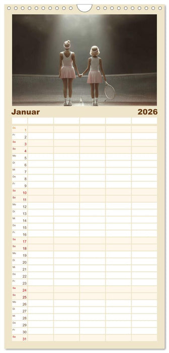 Aufschlag – Punkt – Applaus (CALVENDO Familienplaner 2026)