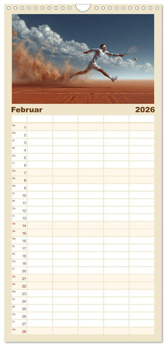 Aufschlag – Punkt – Applaus (CALVENDO Familienplaner 2026)