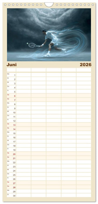 Aufschlag – Punkt – Applaus (CALVENDO Familienplaner 2026)