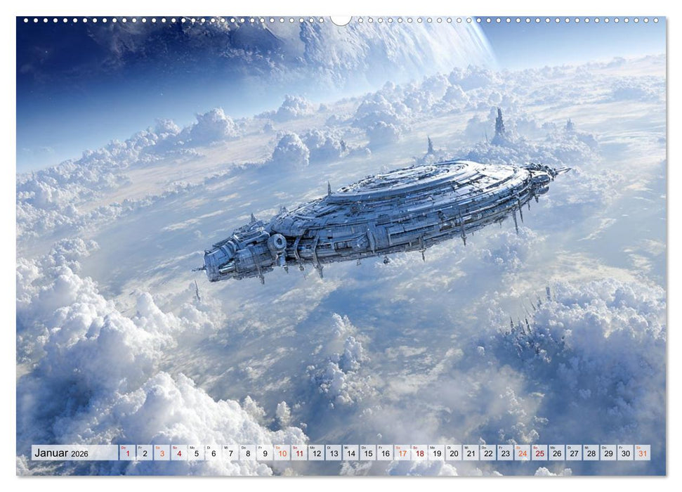 Fantasie Welten - Science Fiction (CALVENDO Wandkalender 2026)