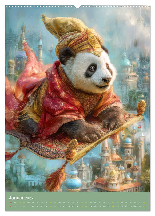 Pandas - Tatenfreudige Bären (CALVENDO Wandkalender 2026)