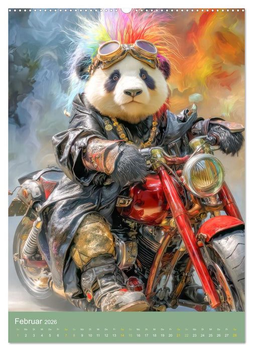 Pandas - Tatenfreudige Bären (CALVENDO Wandkalender 2026)