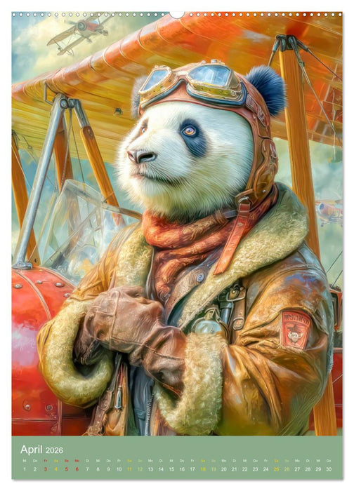 Pandas - Tatenfreudige Bären (CALVENDO Wandkalender 2026)