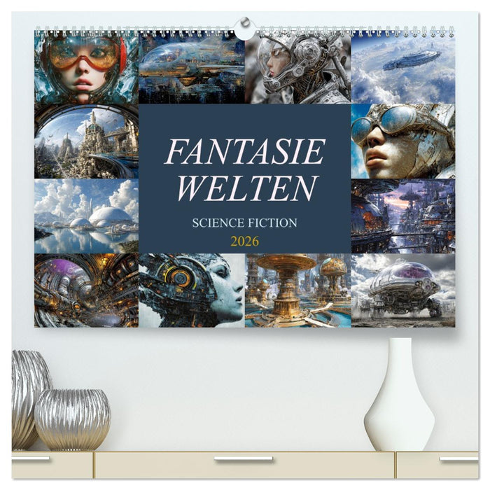 Fantasie Welten - Science Fiction (CALVENDO Premium Wandkalender 2026)