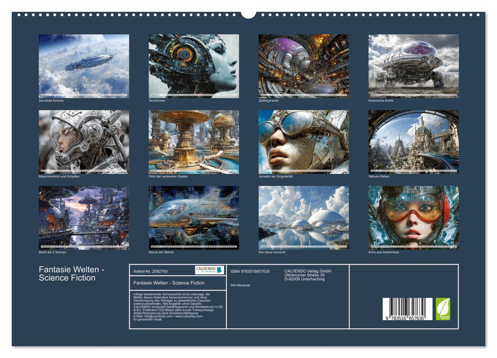 Fantasie Welten - Science Fiction (CALVENDO Premium Wandkalender 2026)