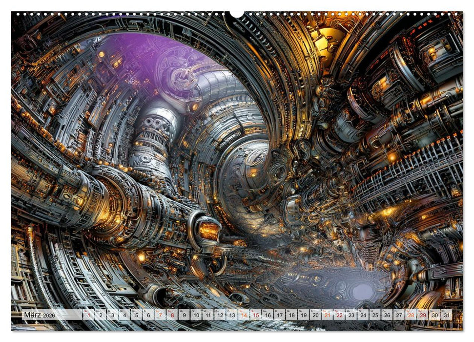 Fantasie Welten - Science Fiction (CALVENDO Premium Wandkalender 2026)