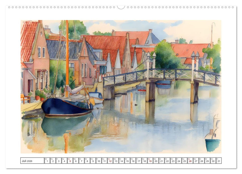 Zauberhafte Motive rund um's Ijsselmeer (CALVENDO Premium Wandkalender 2026)