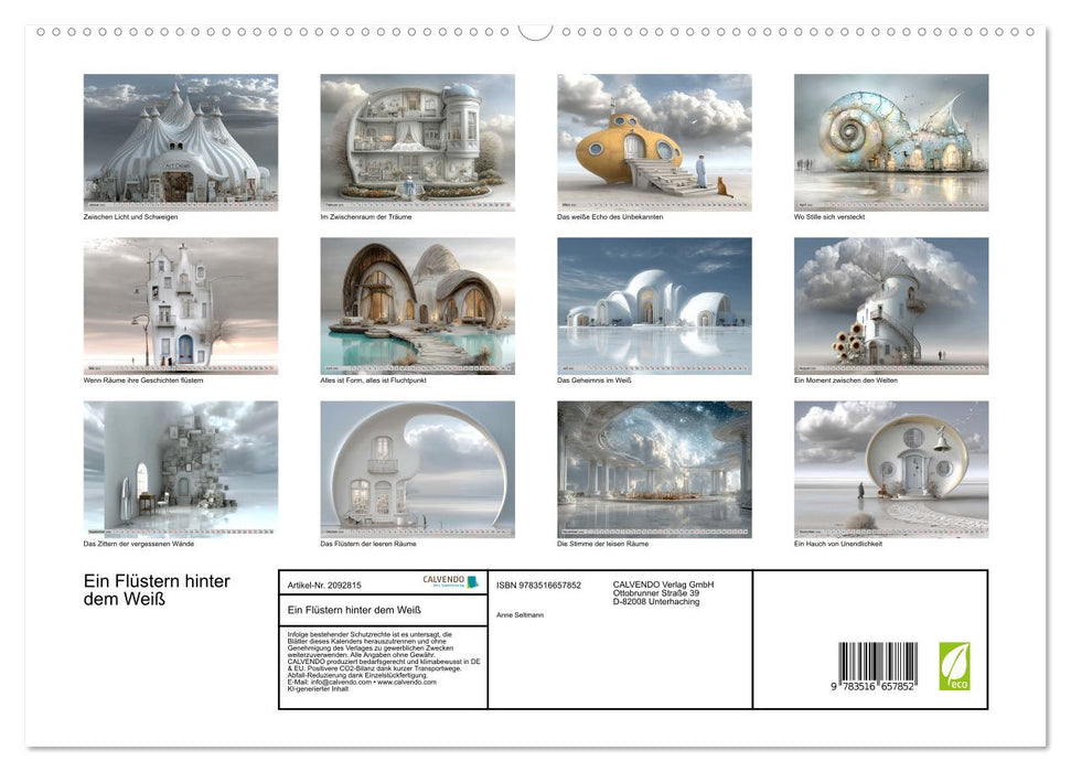 Ein Flüstern hinter dem Weiß (CALVENDO Premium Wandkalender 2026)