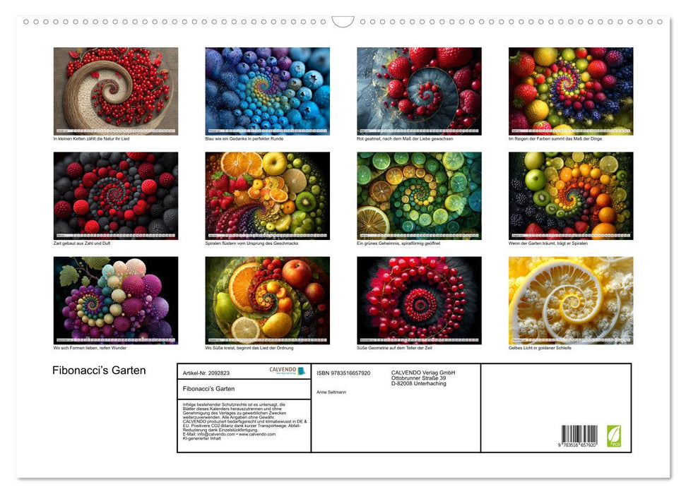 Fibonacci’s Garten (CALVENDO Wandkalender 2026)