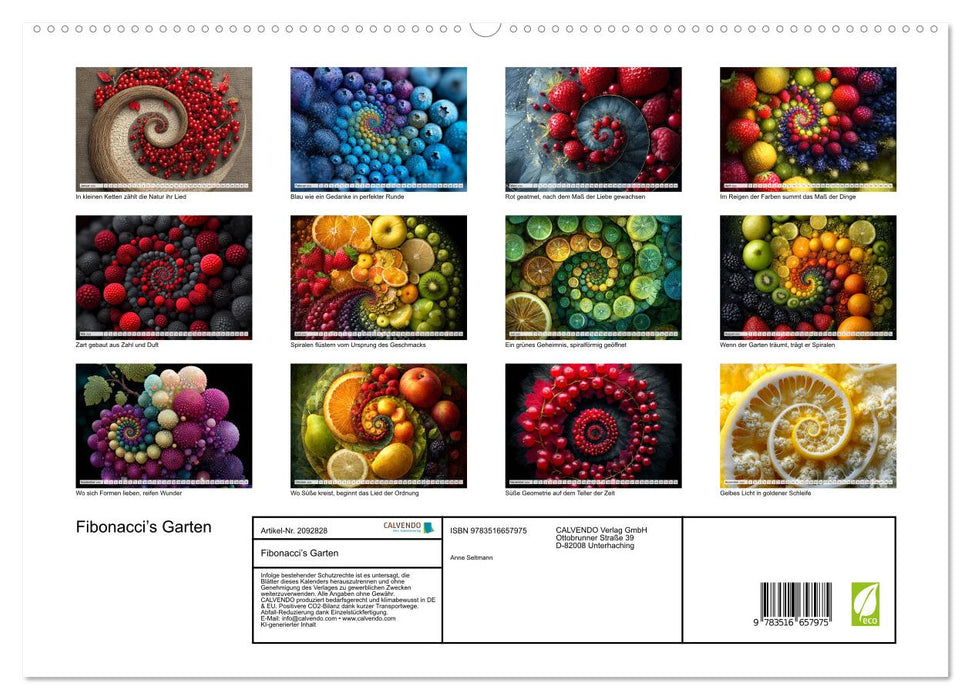 Fibonacci’s Garten (CALVENDO Premium Wandkalender 2026)