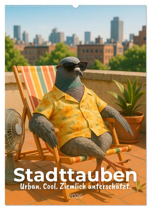 Stadttauben – Urban. Cool. Ziemlich unterschätzt. (CALVENDO Wandkalender 2026)