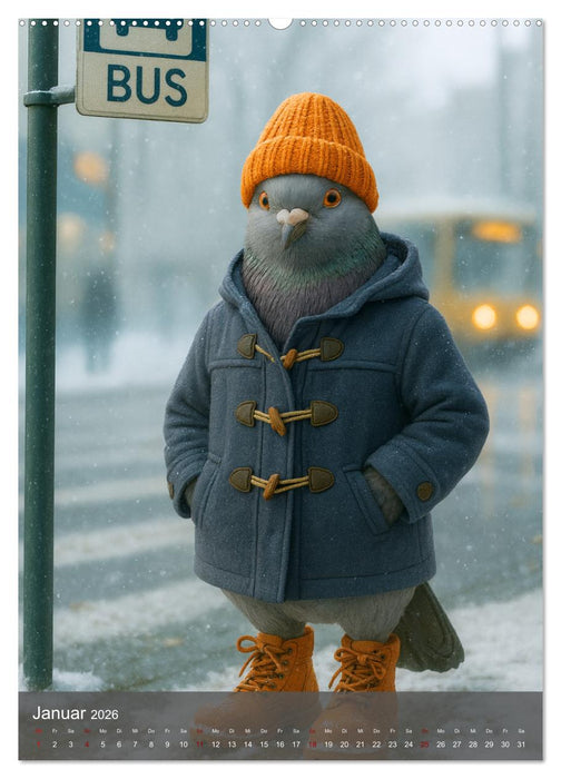 Stadttauben – Urban. Cool. Ziemlich unterschätzt. (CALVENDO Wandkalender 2026)