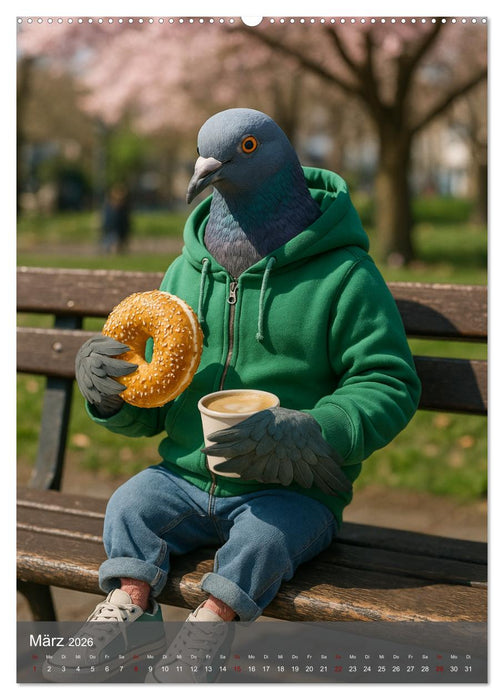 Stadttauben – Urban. Cool. Ziemlich unterschätzt. (CALVENDO Premium Wandkalender 2026)