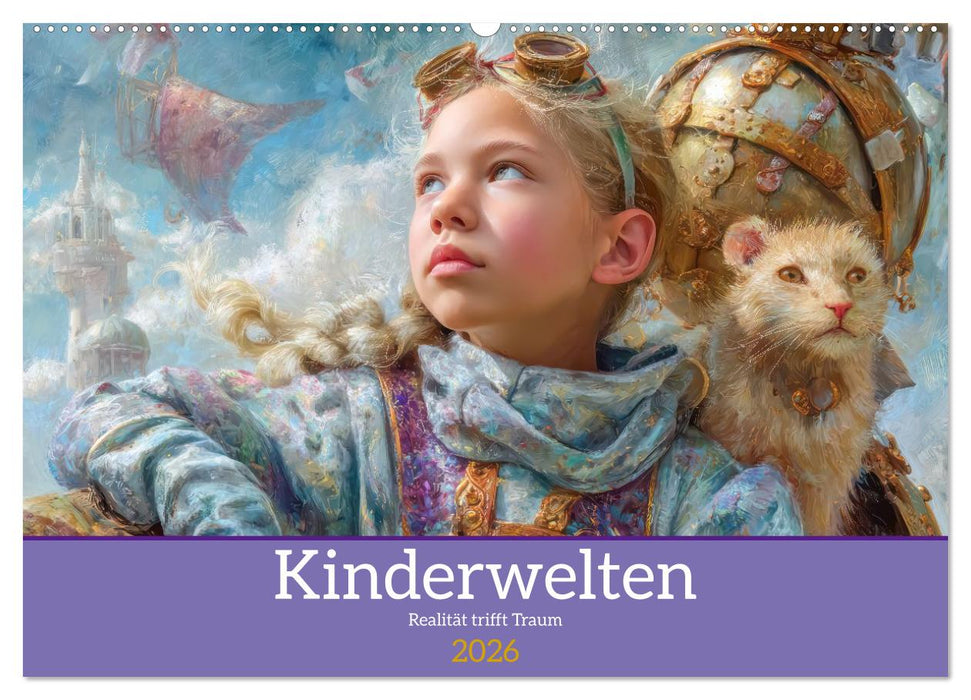Kinderwelten - Realität trifft Traum (CALVENDO Wandkalender 2026)
