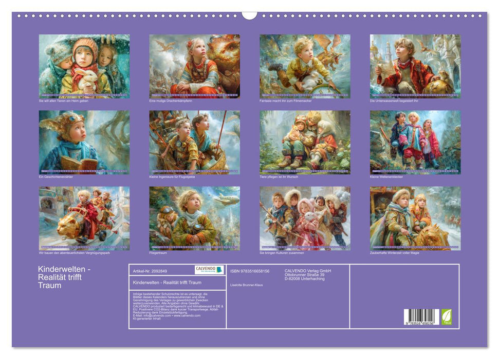 Kinderwelten - Realität trifft Traum (CALVENDO Wandkalender 2026)