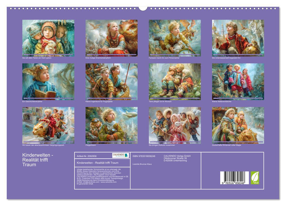 Kinderwelten - Realität trifft Traum (CALVENDO Premium Wandkalender 2026)